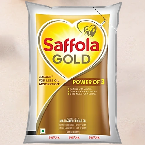 Saffola Gold Sunflower & Rice Bran Refined Cooking Oil